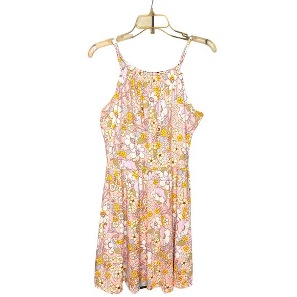 Nine Britton Lulu Knit Pink Floral Spaghetti Strap Dress M - Picture 2 of 8